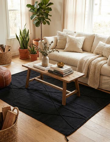 5' 6 x 7' 7 Hand Knotted Moroccan Wool Rug
