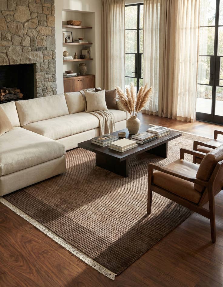 Detail image of  4' 11 x 6' 7  Hand Knotted Darya Wool Rug