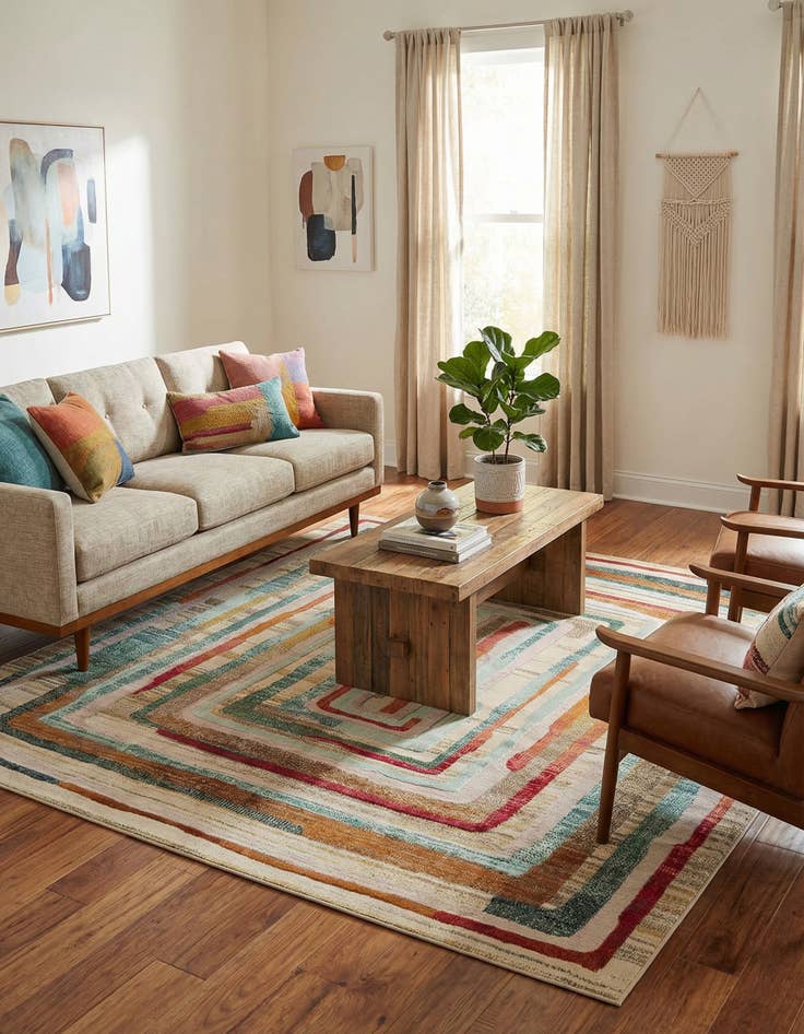 Detail image of  10' x 10'  Washable Casablanca Indoor / Outdoor Square Rug