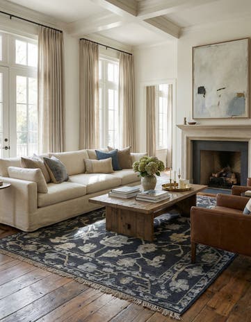 9' 2 x 12' 6 Hand Knotted Oushak Wool Rug
