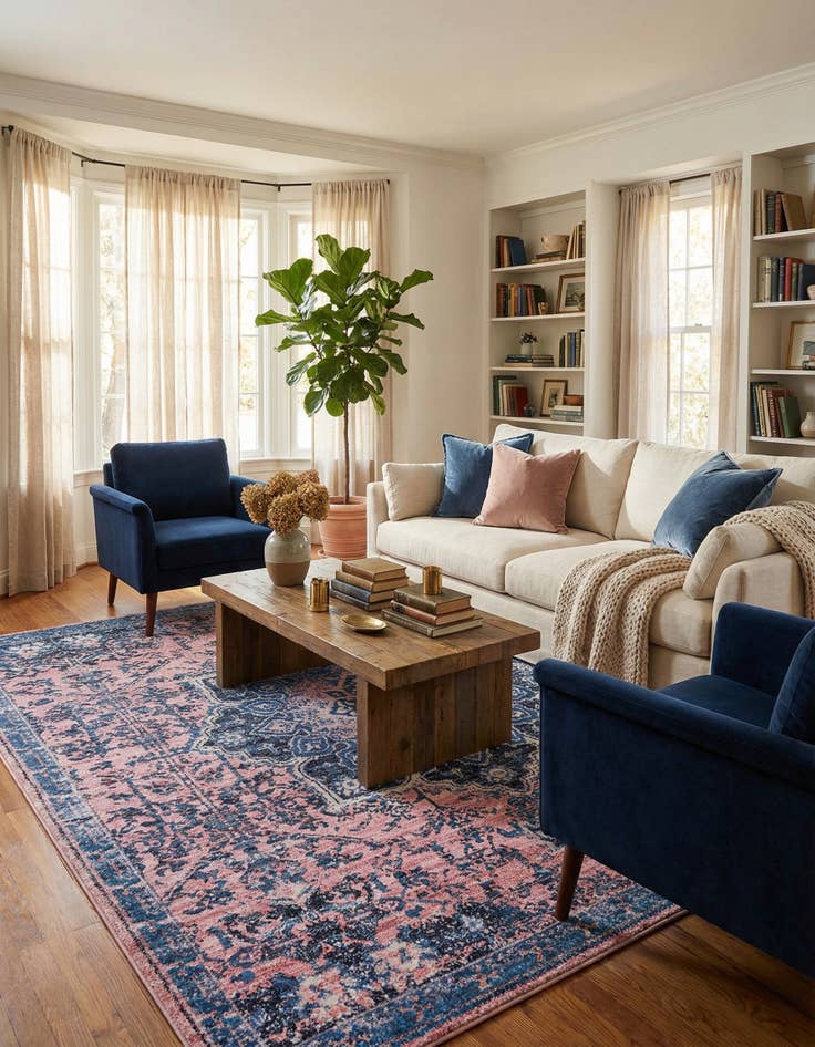 Detail image of 10' 6 x 10' 6  Washable Renaissance Square Rug