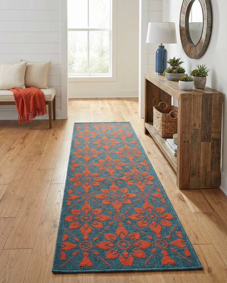Detail image of 2' x 6' Easy-Clean Lattice Indoor / Outdoor Runner Rug
