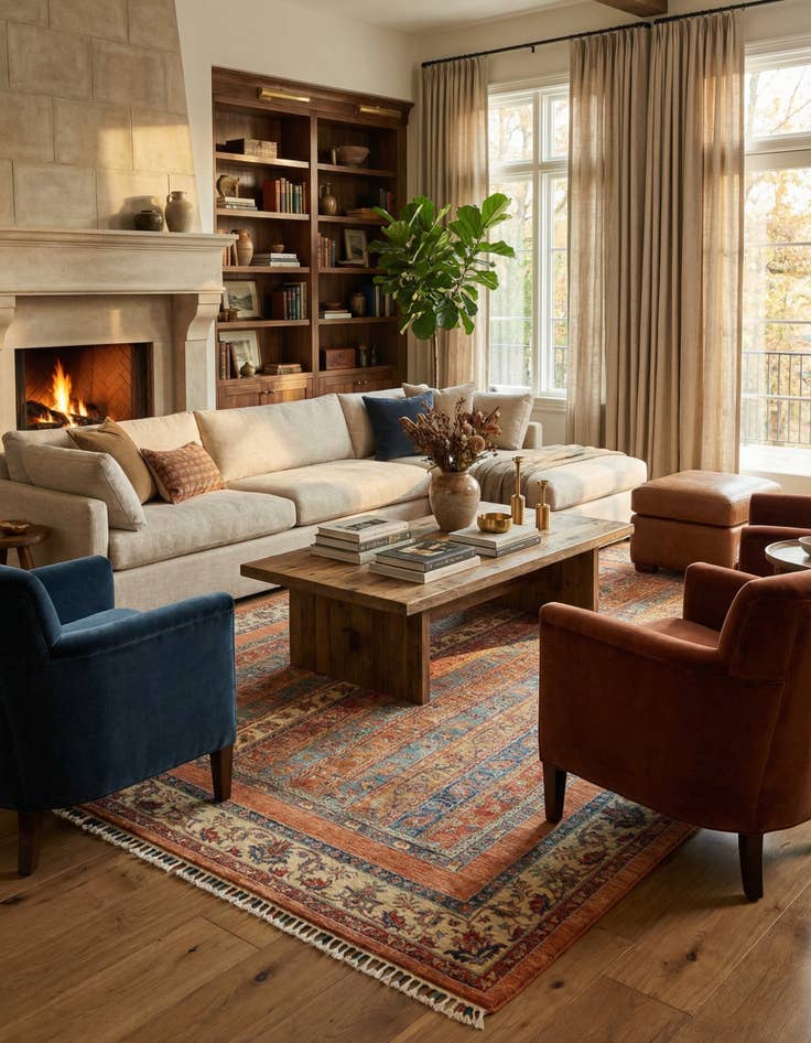 Detail image of 6' 8 x 9' 7  Hand Knotted Ariana Ziegler Rug