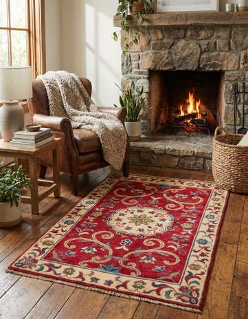 2' 10 x 4' 2 Hand Knotted Kazak Rug