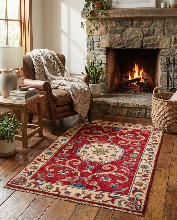 Detail image of 2' 10 x 4' 2 Hand Knotted Kazak Rug