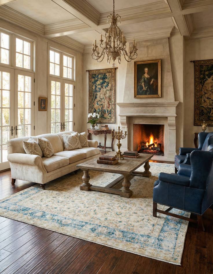 Detail image of 9' 5 x 13' 4 Vintage Royal Wool Rug