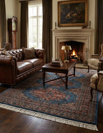 4' 4 x 5' 11 Hand Knotted Bokhara Wool Rug