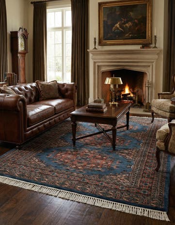 4' 4 x 5' 11 Hand Knotted Bokhara Wool Rug
