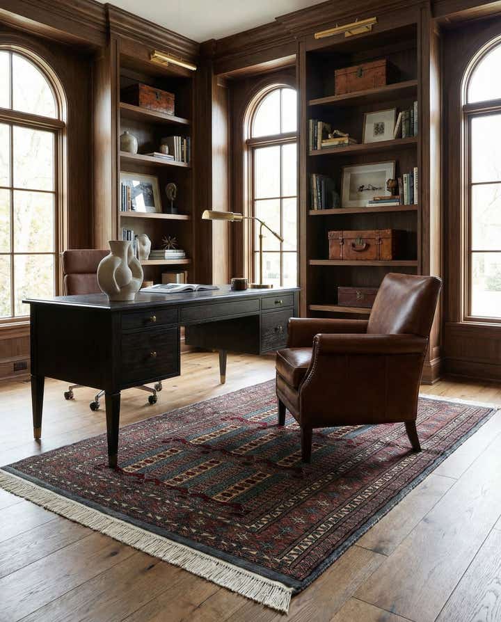 4' 3 x 6' 2 Hand Knotted Bokhara Oriental Wool Rug