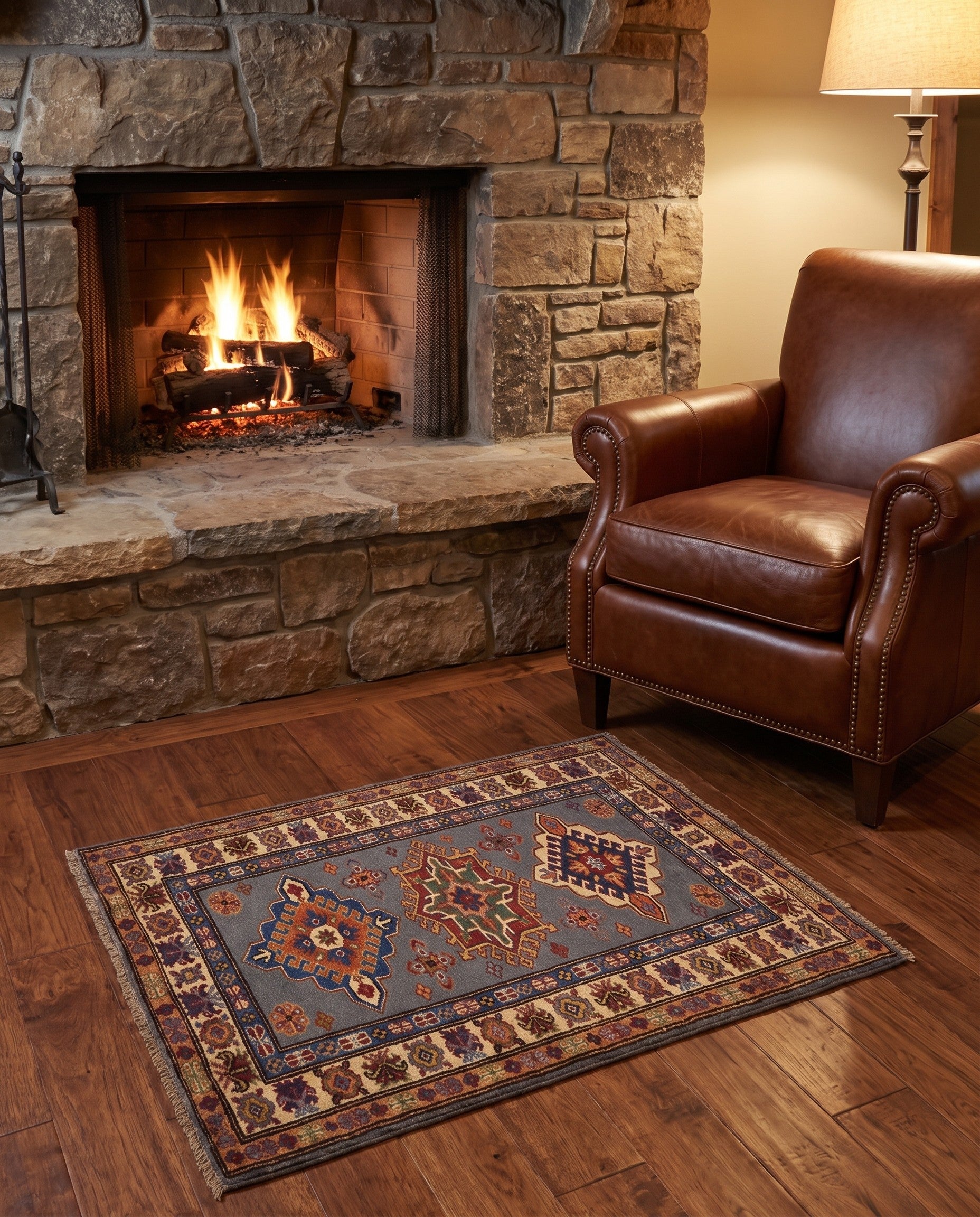 2' 8 x 4' 2 Hand Knotted Kazak Rug