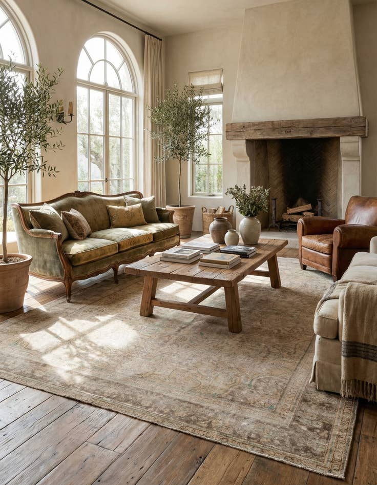 Detail image of 7' 10 x 11' 1 Hand Knotted Ultra Vintage Persian Wool Rug