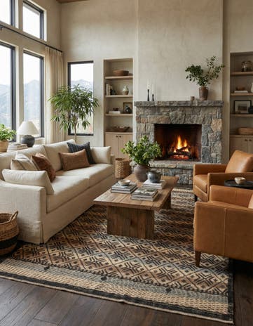 8' x 10' 6 Hand Knotted Darya Wool Rug