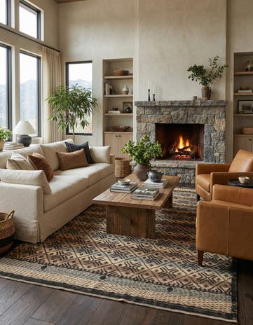 8' x 10' 6 Hand Knotted Darya Wool Rug