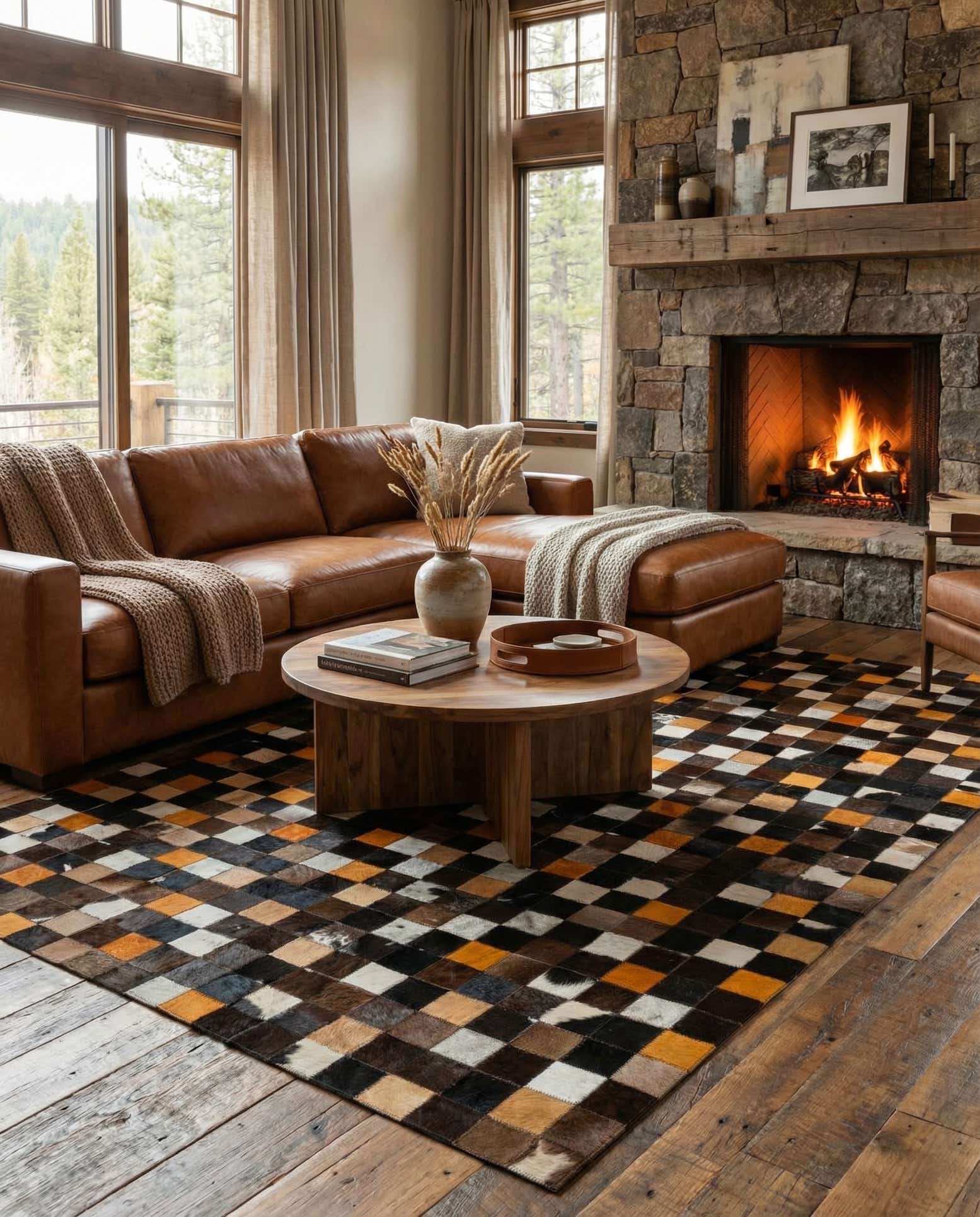 5' 2 x 7' 11 Cowhide - Patchwork Rug