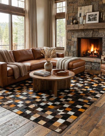 5' 2 x 7' 11 Cowhide - Patchwork Rug