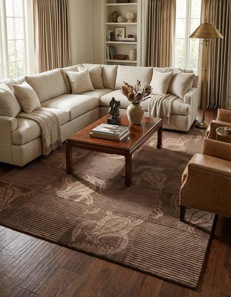 Detail image of  6' 8 x 9' 11  Hand Knotted Darya Wool Rug