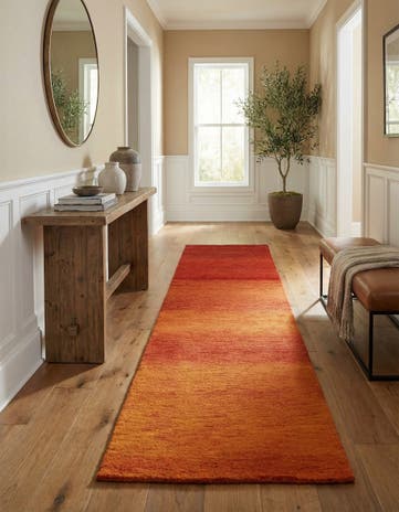 2' 7 x 10' Hand Knotted Gabbeh Wool Runner Rug