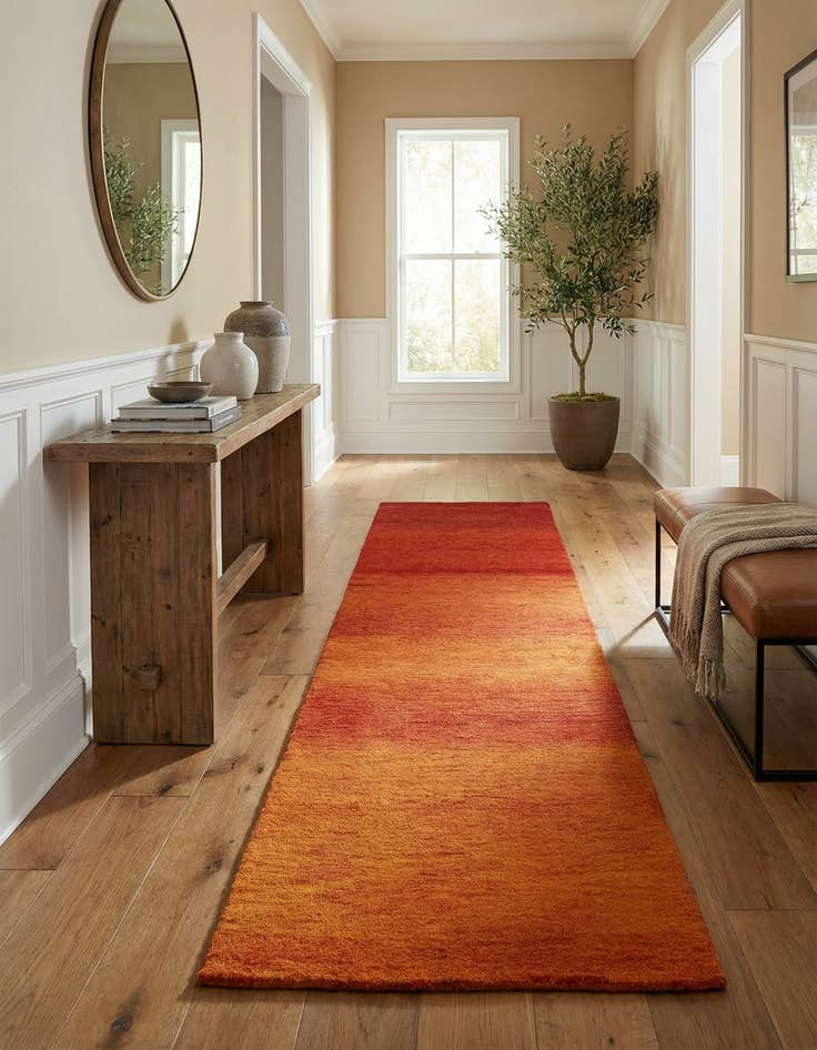 Detail image of  2' 7 x 10'  Hand Knotted Gabbeh Wool Runner Rug