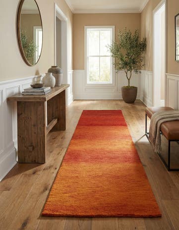 2' 7 x 10' Hand Knotted Gabbeh Wool Runner Rug