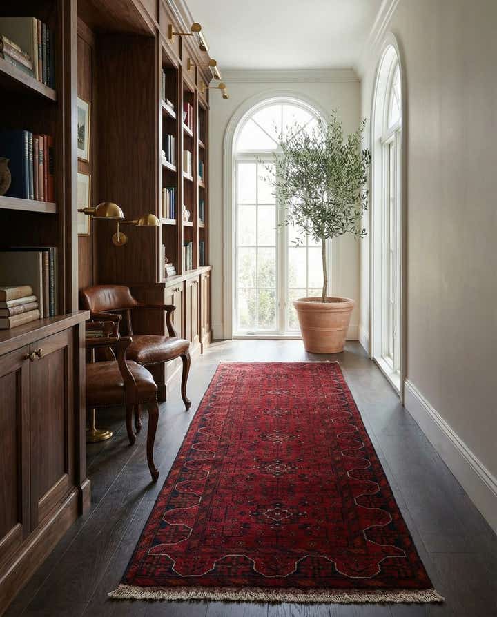 2' 7 x 9' 8 Hand Knotted Khal Mohammadi Wool Runner Rug