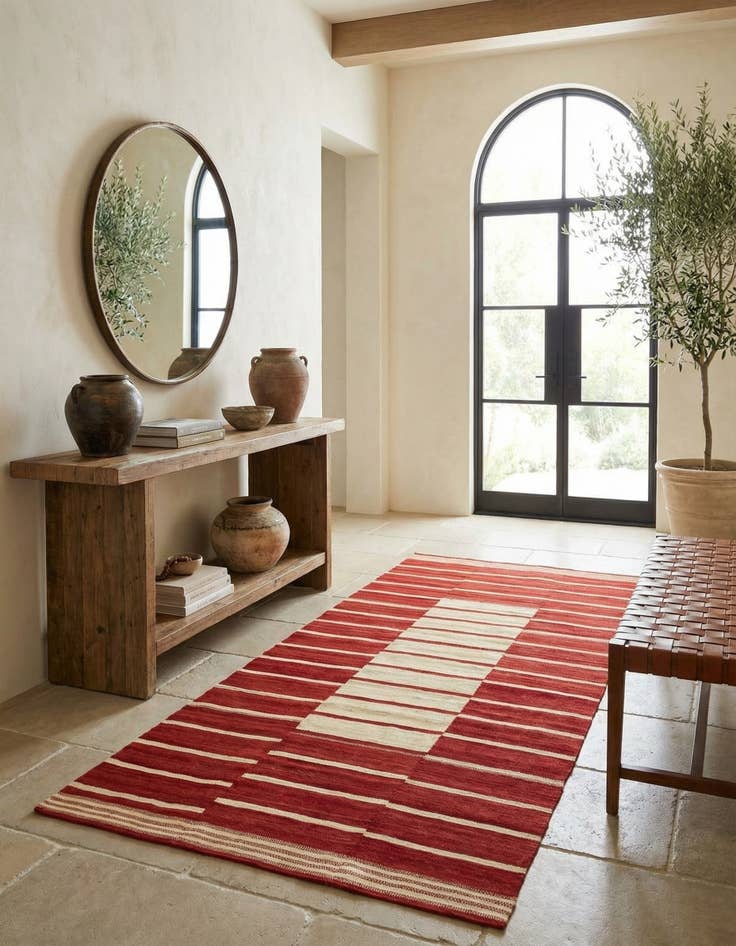 Detail image of 5' 1 x 6' 11 Baneh Kilim Rug