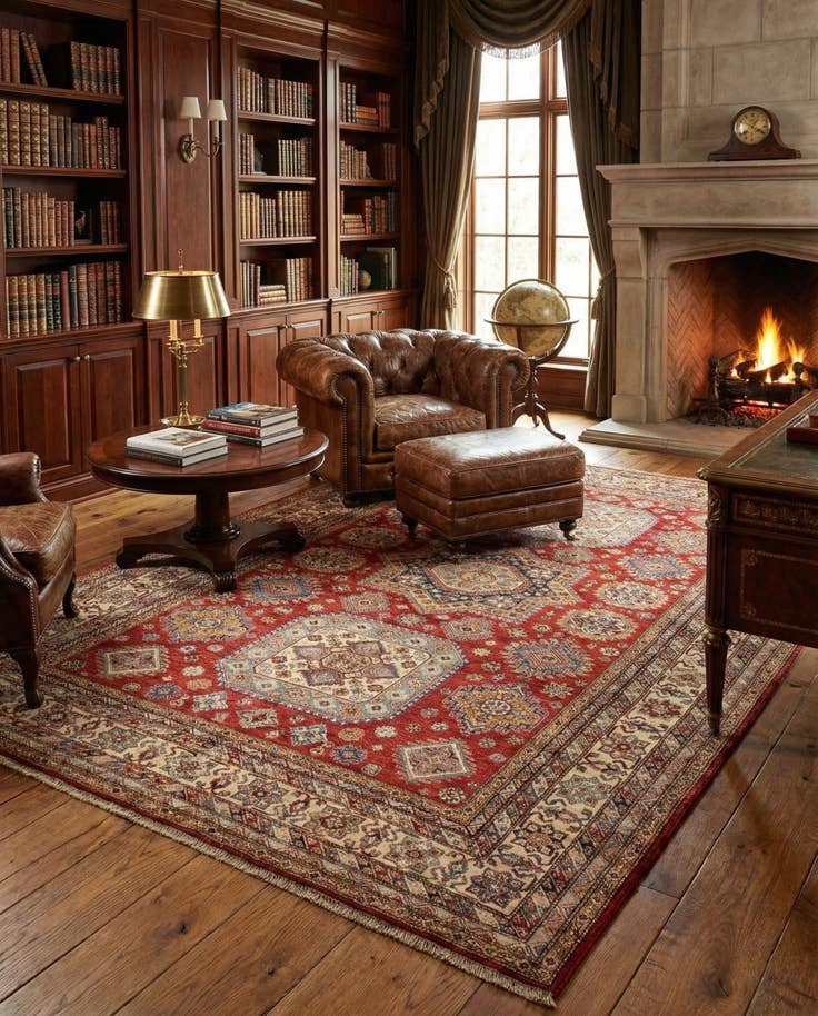 Detail image of 7' 9 x 10' 6 Kazak Wool Rug