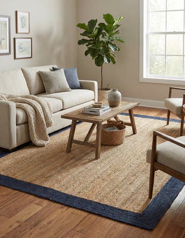 9' x 12' 2 Handmade Braided Jute Rug
