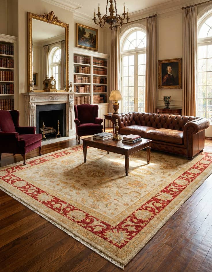 Detail image of 8' 5 x 11' 3 Kaizar Wool Rug