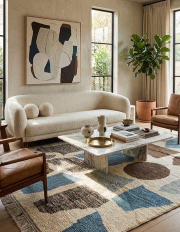 8' 5 x 10' 9 Hand Knotted Moroccan Wool Rug