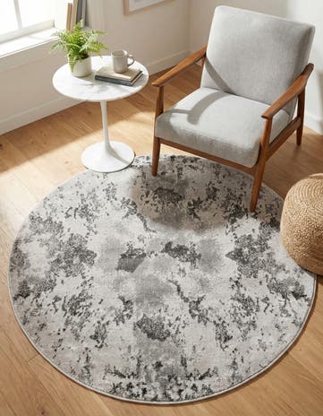 Light Gray Sydney Round Rug
