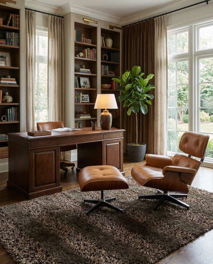 5' 1 x 6' 7 Hand Knotted Multi-Tone Shag Rug