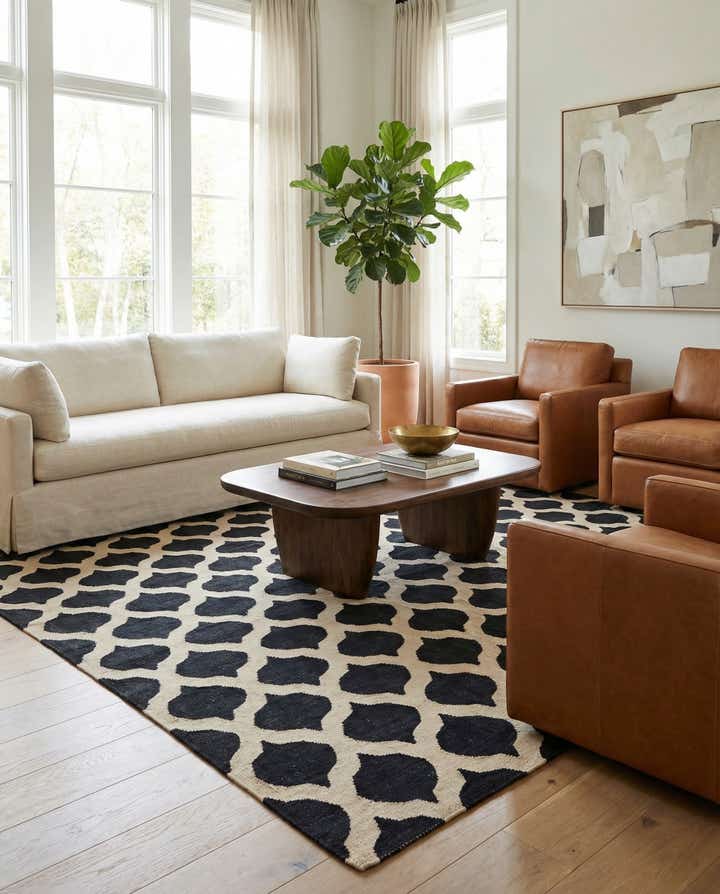 8' 7 x 9' 6 Hand Woven Kilim Modern Wool Rug