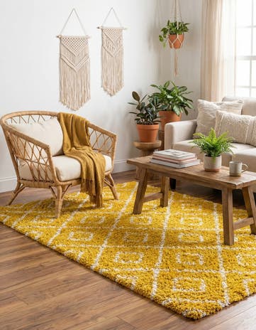 4' x 6' Lattice Shag Rug
