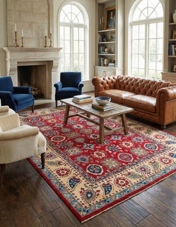 6' 8 x 9' 10 Hand Knotted Kazak Rug
