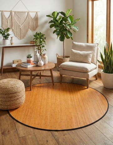 7' x 7' Bamboo Round Rug