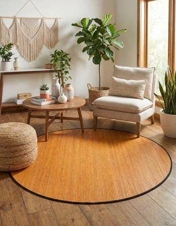7' x 7' Bamboo Round Rug