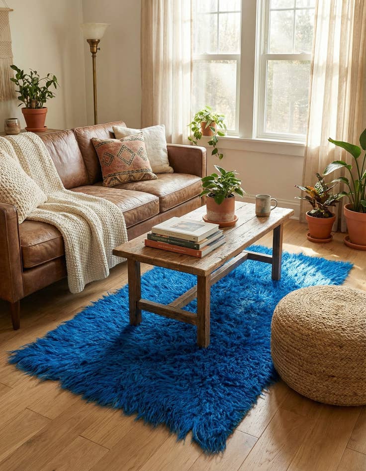 Detail image of 2' x 4'  Hand Knotted Moroccan Wool Runner Rug