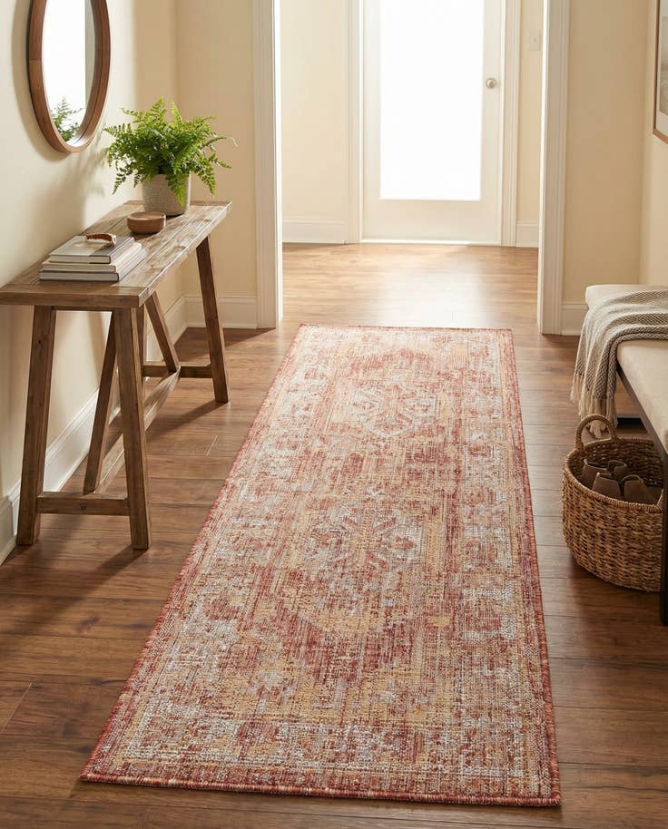 Detail image of 2' x 6' Easy-Clean Traditional Indoor / Outdoor Runner Rug
