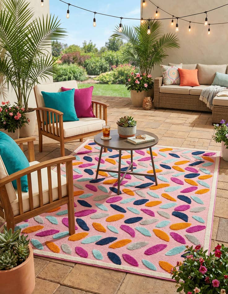 Detail image of 5' 3 x 8'  Washable Aruba Indoor / Outdoor Rug