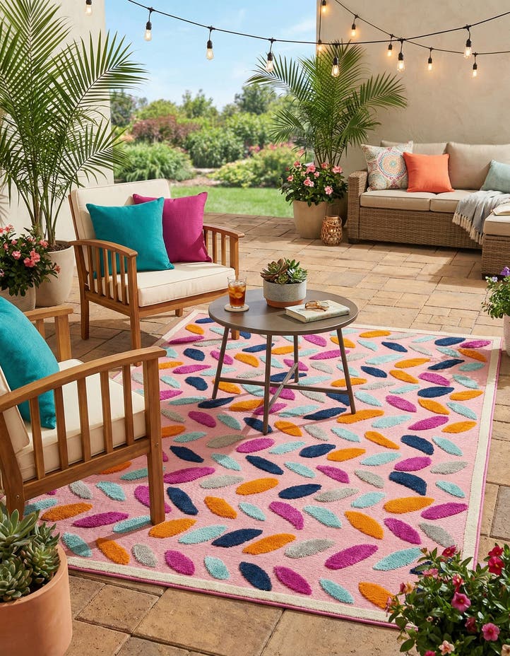 5' 3 x 8' Easy-Clean Aruba Indoor / Outdoor ...