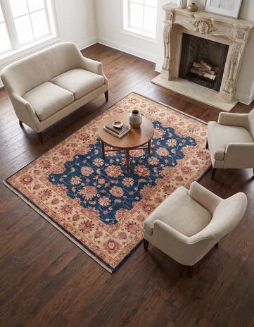 5' x 6' 8 Hand Knotted Ziegler Rug