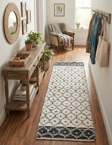 2' 2 x 6' 1 Hand Woven Chindi Trellis Runner Rug