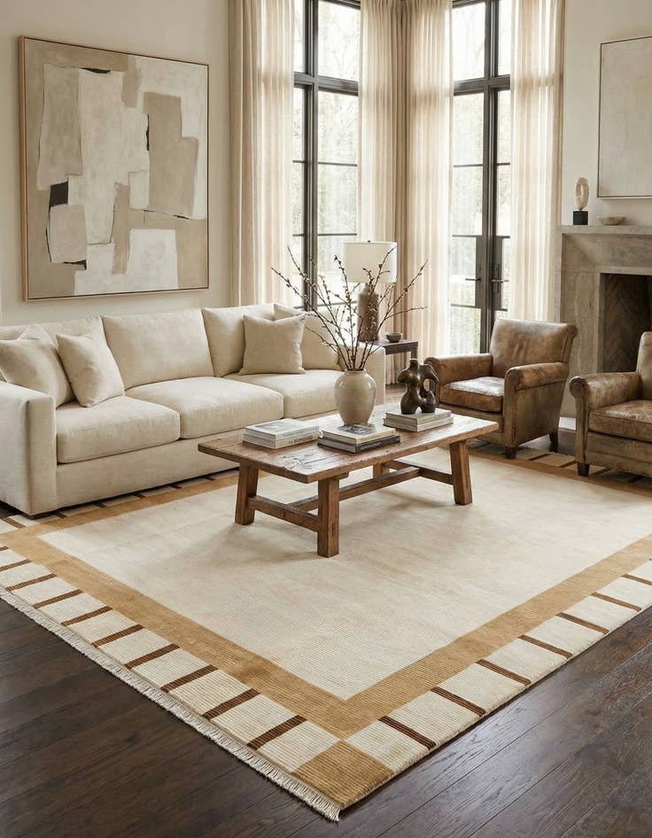 Detail image of 8' 2 x 11' 5  Hand Knotted Darya Wool Rug