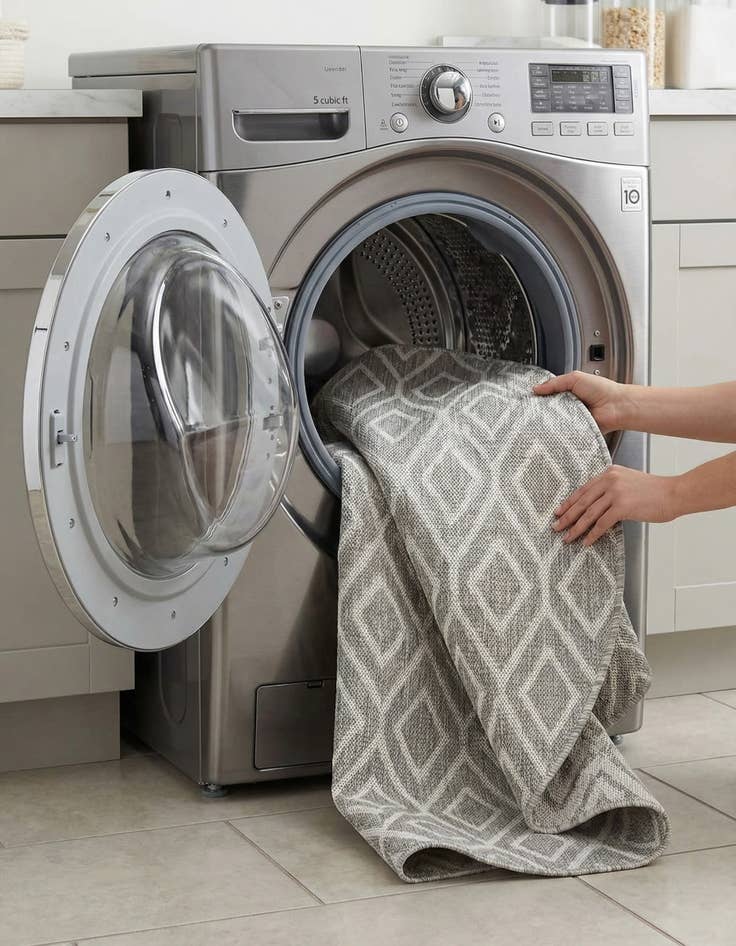 Detail image of 4' x 4'  Washable Jill Zarin Turks and Caicos Indoor / Outdoor Round Rug