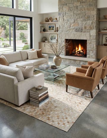 8' x 9' 10 Cowhide - Patchwork Rug
