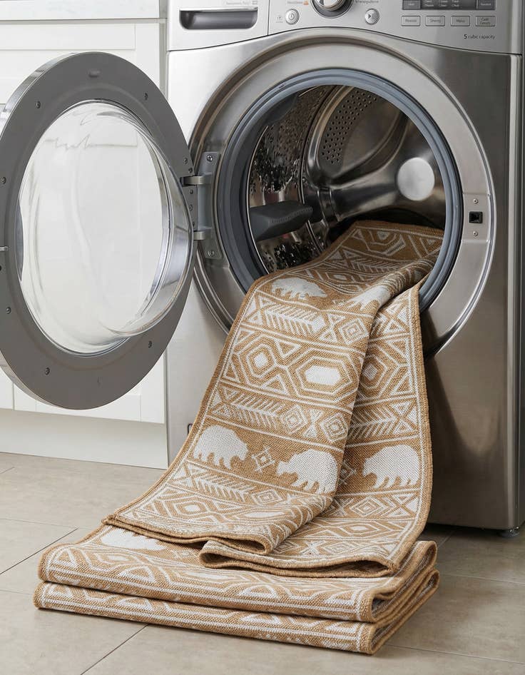 Detail image of 2' 7 x 12'  Washable Southwestern Indoor / Outdoor Runner Rug