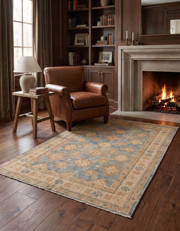 3' 11 x 6' 2 Hand Knotted Oushak Wool Rug