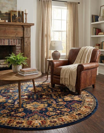 Blue Georgetown Round Rug