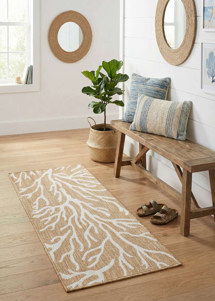 2' x 4' Easy-Clean Coastal Indoor / Outdoor Runner Rug
