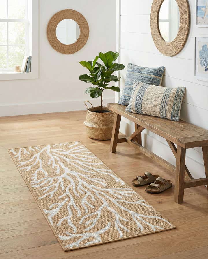 2' x 4' Easy-Clean Coastal Indoor / Outdoor Runner Rug